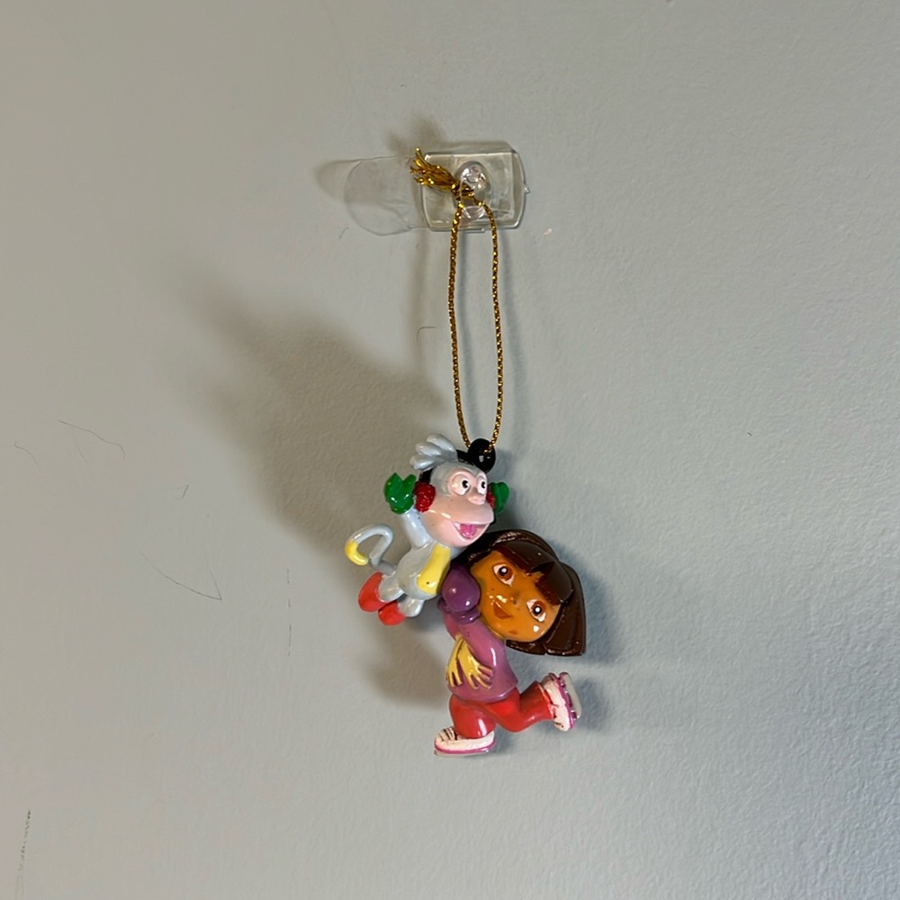 Dora the Explorer & Boots Figure Skating Christmas Ornament, 2 1/2” kid ornament